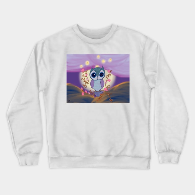 Mesmeric Owl Crewneck Sweatshirt by ZandroLex